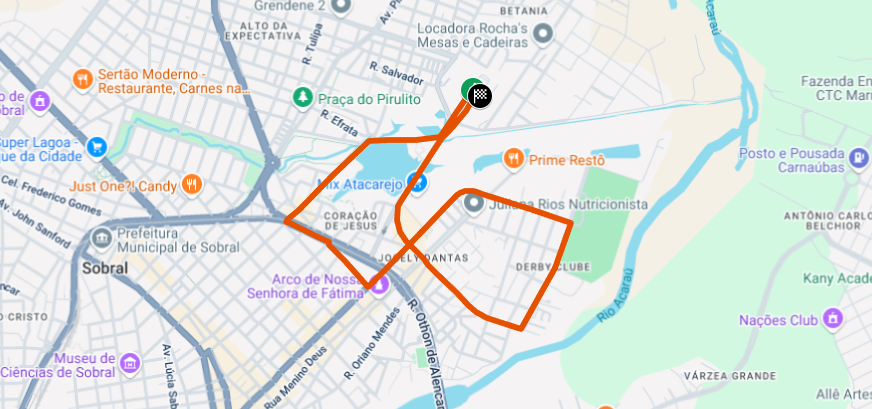 Percurso da Corrida